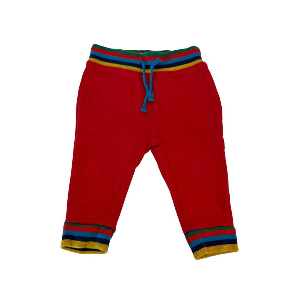 Mini Boden Baby Rainbow Rib Star Joggers Size 9-12mo 80cm Rockabilly Red Pants